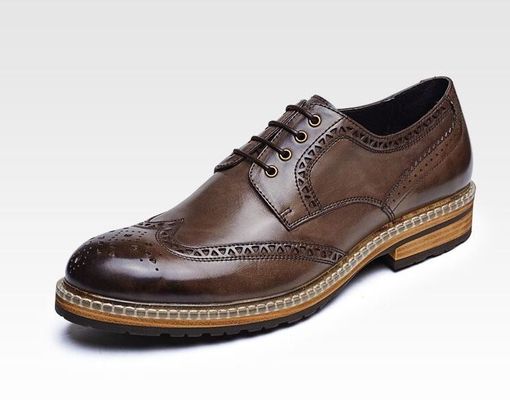 Genuine Leather Men's Wedding Dress Shoes Handmade Men's Casual Leather Shoes