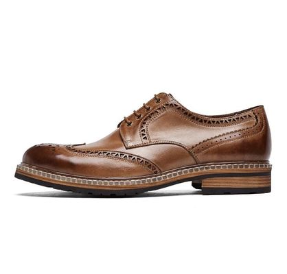 Genuine Leather Men's Wedding Dress Shoes Handmade Men's Casual Leather Shoes