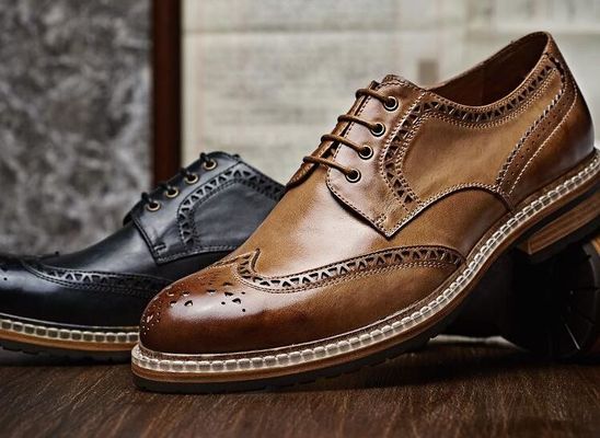 Genuine Leather Men's Wedding Dress Shoes Handmade Men's Casual Leather Shoes