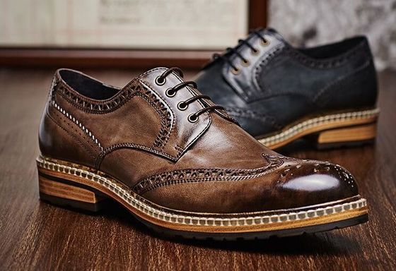 Genuine Leather Men's Wedding Dress Shoes Handmade Men's Casual Leather Shoes