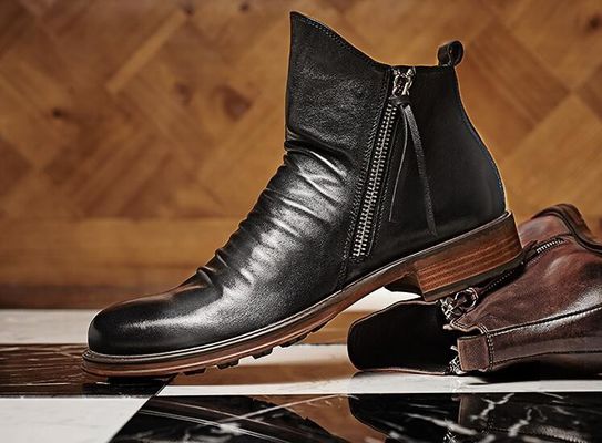 Warna Perak Pria Slip On Sneakers Kulit Round Toe Nyaman Sepatu Bergaya berjalan