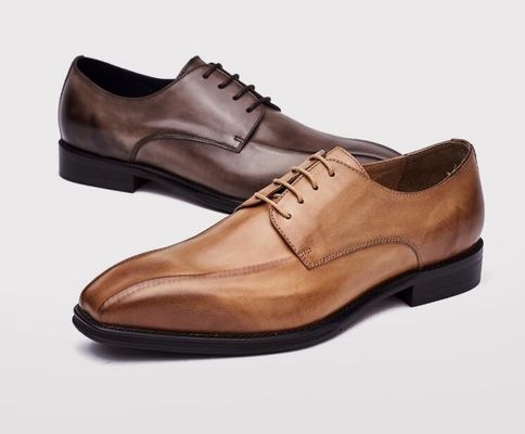 Men Handmade Hitam Patent Kulit Sepatu Square Toe Bergaris Pria Sepatu Pernikahan