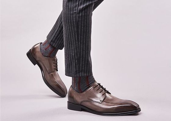 Men Handmade Hitam Patent Kulit Sepatu Square Toe Bergaris Pria Sepatu Pernikahan