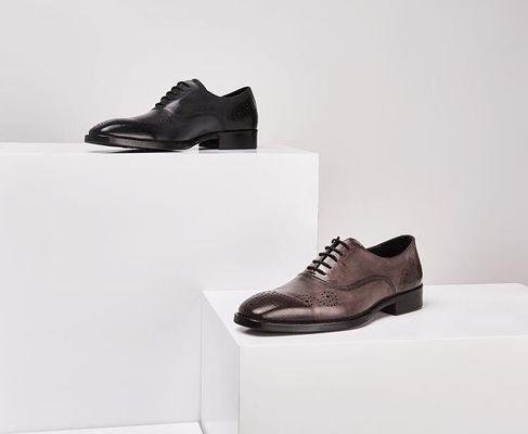Square Toe Men'S Wedding Dress Shoes Italian Flats Men Black Oxford Shoes Untuk Kantor