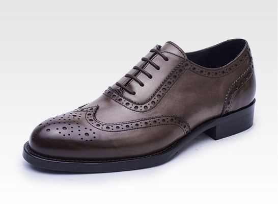 Bisnis Lace Up Casual Shoes, Soft Leather Brand Party Wear Shoes untuk Pria