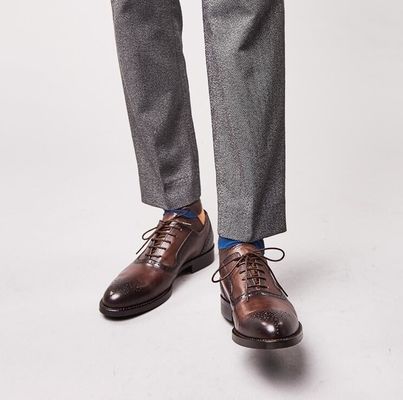 Klasik PU Pria Formal Dress Shoes Gaya Oxford Sepatu buatan tangan untuk bisnis