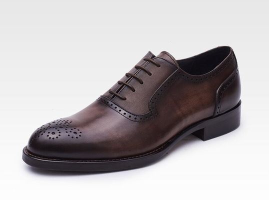 Klasik PU Pria Formal Dress Shoes Gaya Oxford Sepatu buatan tangan untuk bisnis