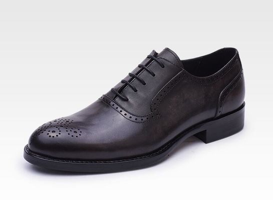 Klasik PU Pria Formal Dress Shoes Gaya Oxford Sepatu buatan tangan untuk bisnis
