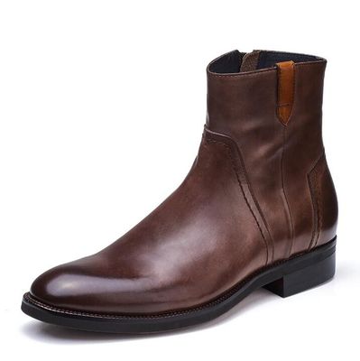 British Ukiran Renang Pria Sepatu Tulang Pinggang Berujung Kaki Gaya Brogue Sepatu Chelsea