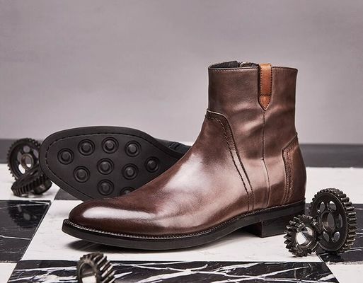 British Ukiran Renang Pria Sepatu Tulang Pinggang Berujung Kaki Gaya Brogue Sepatu Chelsea