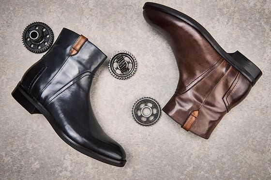 British Ukiran Renang Pria Sepatu Tulang Pinggang Berujung Kaki Gaya Brogue Sepatu Chelsea