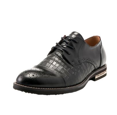 Full Grain Kulit Pria Sepatu Pakaian, Berkilau Toe buatan tangan Pria Oxford Sepatu