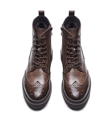Panas Marten Pria Suede Desert Boots Low Heel Nubuck Kulit Ankle Boots Dengan Benang Jahit