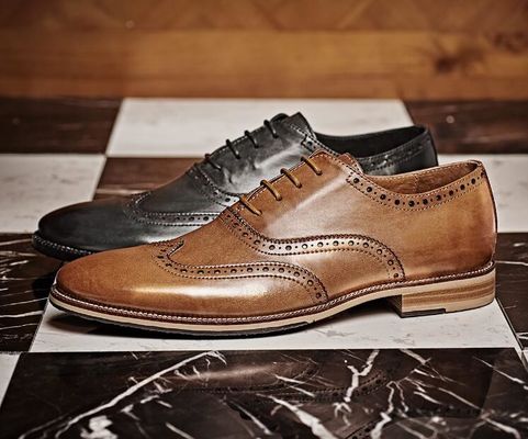 Customized Men'S gaun pengantin sepatu buatan tangan Full Grain Kulit Goodyear Welted sepatu