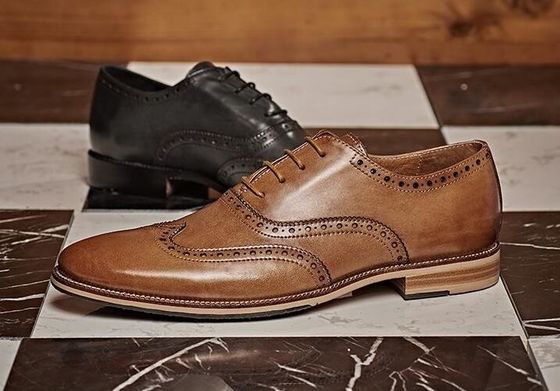 Customized Men'S gaun pengantin sepatu buatan tangan Full Grain Kulit Goodyear Welted sepatu