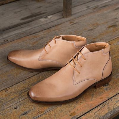 Chukka Suede Kulit Pria Kulit Casual Sepatu Brown Pria Dent Up Dress Boots