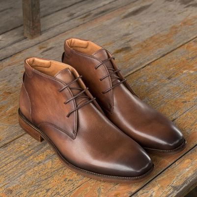 Chukka Suede Kulit Pria Kulit Casual Sepatu Brown Pria Dent Up Dress Boots
