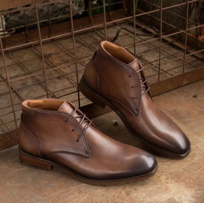 Chukka Suede Kulit Pria Kulit Casual Sepatu Brown Pria Dent Up Dress Boots