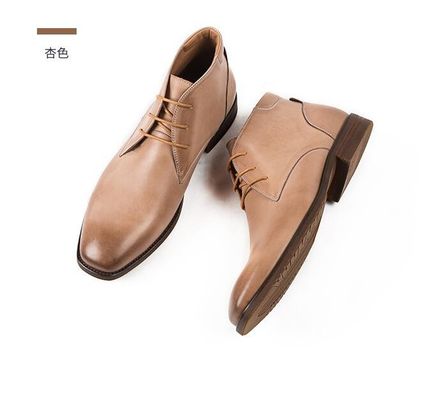 Chukka Suede Kulit Pria Kulit Casual Sepatu Brown Pria Dent Up Dress Boots