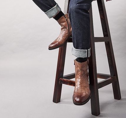 Musim Dingin Klasik Pria Kulit Casual Sepatu Ukuran Normal Dasi Men Suede Ankle Boots
