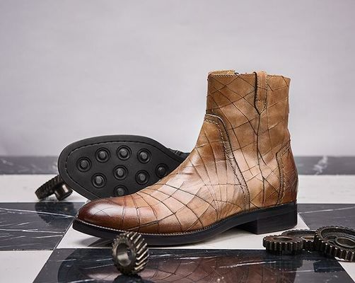Musim Dingin Klasik Pria Kulit Casual Sepatu Ukuran Normal Dasi Men Suede Ankle Boots