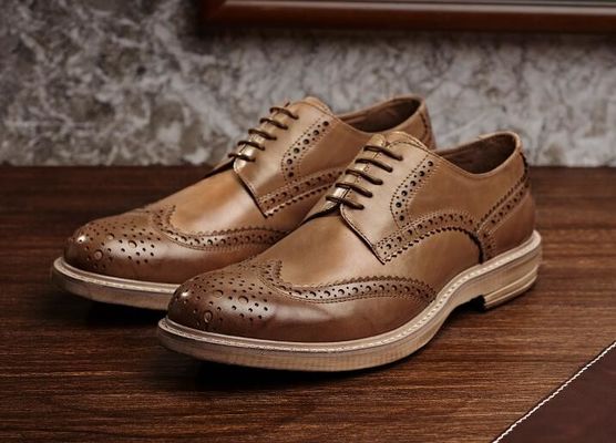 Handmade Burned Pria formal sepatu kulit, Custom Men Brown renda Up sepatu gaun