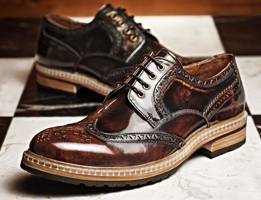 Fashion Desainer Italia Pria formal pakaian sepatu kulit asli datar mewah sepatu pernikahan