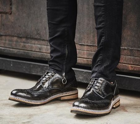 Fashion Desainer Italia Pria formal pakaian sepatu kulit asli datar mewah sepatu pernikahan