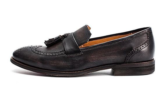 Spring / Autumn Brown Pria Woven Kulit Slip On Sepatu Untuk Pesta