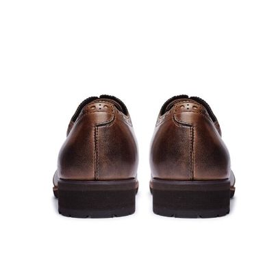 Soft Men'S Casual Shoes Normal Size Brown Kulit Brogue Sepatu