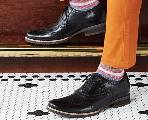 Soft Men'S Casual Shoes Normal Size Brown Kulit Brogue Sepatu