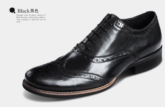 Soft Men'S Casual Shoes Normal Size Brown Kulit Brogue Sepatu