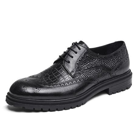 Pria nyaman Loafers Kulit Musim Panas tahan lama Pria Brown Slip On Dress Shoes