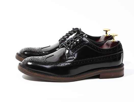 Merek Italia Pria Sepatu Kulit Flat Sepatu Hitam Slip On Sepatu Pakaian