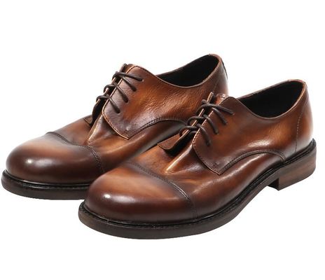 Bullock Pria Formal Dress Sepatu Fashion Brown Pria Kulit Sepatu Oxford