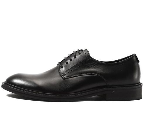 Fashion Embossing Mens Kulit Pakaian Sepatu Brown Round Toe Standar Sepatu Menari