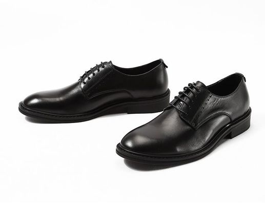 Fashion Embossing Mens Kulit Pakaian Sepatu Brown Round Toe Standar Sepatu Menari