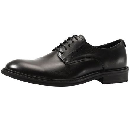 Fashion Embossing Mens Kulit Pakaian Sepatu Brown Round Toe Standar Sepatu Menari