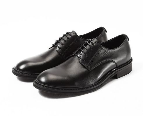 Fashion Embossing Mens Kulit Pakaian Sepatu Brown Round Toe Standar Sepatu Menari