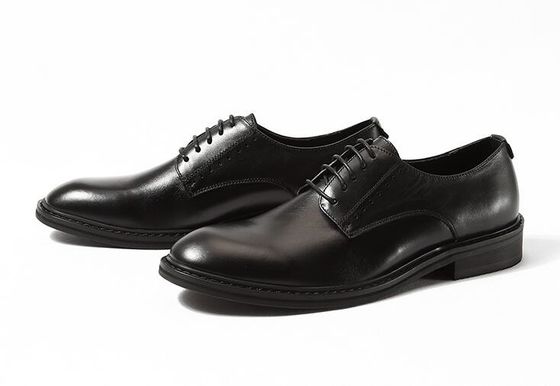 Fashion Embossing Mens Kulit Pakaian Sepatu Brown Round Toe Standar Sepatu Menari