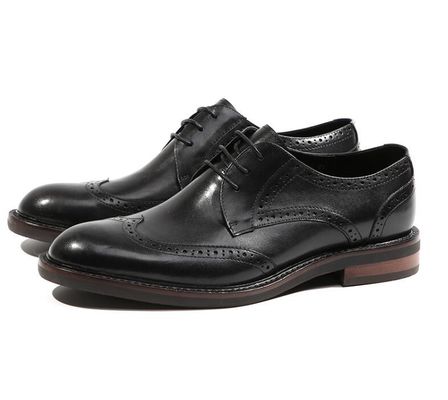 Black Crocodile Pattern Pria Baju Kulit Sepatu Brown / Hitam Pria Sepatu Oxford