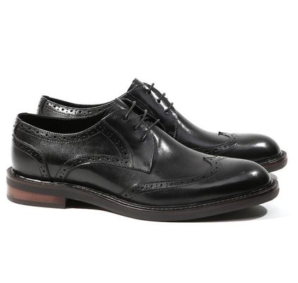 Black Crocodile Pattern Pria Baju Kulit Sepatu Brown / Hitam Pria Sepatu Oxford