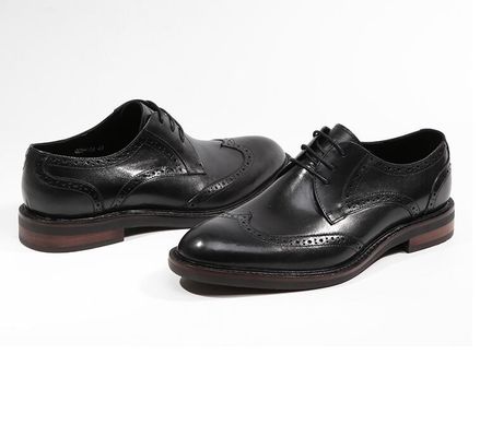 Black Crocodile Pattern Pria Baju Kulit Sepatu Brown / Hitam Pria Sepatu Oxford