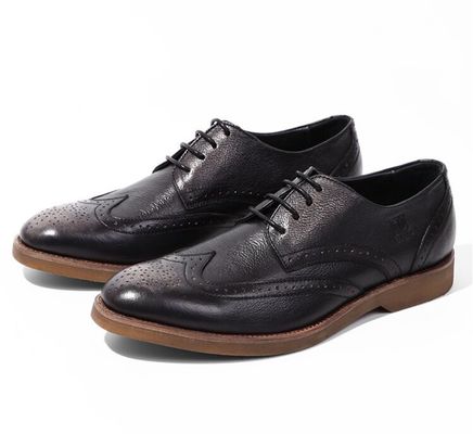 Sepatu nyaman Derby Pria Kulit Casual, Bernafas Soft Sol Shoes Untuk Orang Dewasa