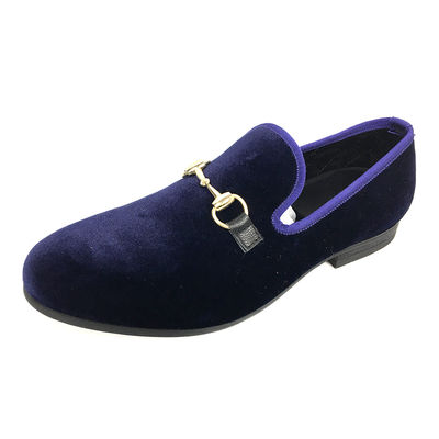Handmade Black Velvet Loafer Shoes Broded Red Bottom Flat Men Shoes