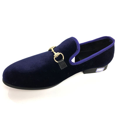 Handmade Black Velvet Loafer Shoes Broded Red Bottom Flat Men Shoes