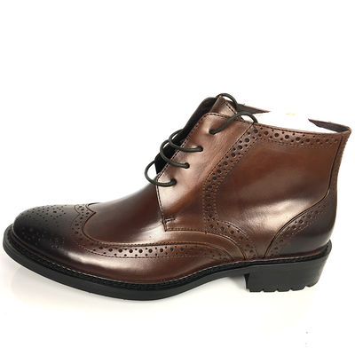 Setengah Musim Dingin Brown Pria Pakaian Kulit Sepatu, Kulit Yang Baik Satu Sepatu Salju