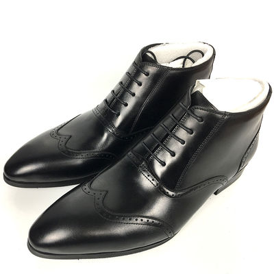 Zipper Kulit Asli Musim Dingin Salju Pria Sepatu Antiskid Karet Sol Desain Unik