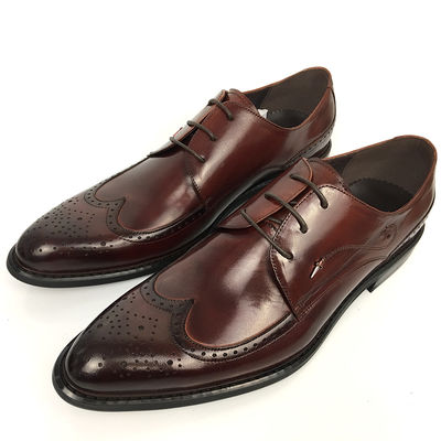 Gaya Baru Pria Brown Kelas Tinggi Pria Baju Pakaian Sepatu Pigkin Karet