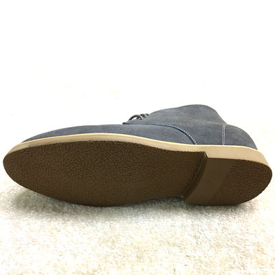 Bahan Suede mewah High Top Casual Shoes, Pria Lace Up Casual Shoes